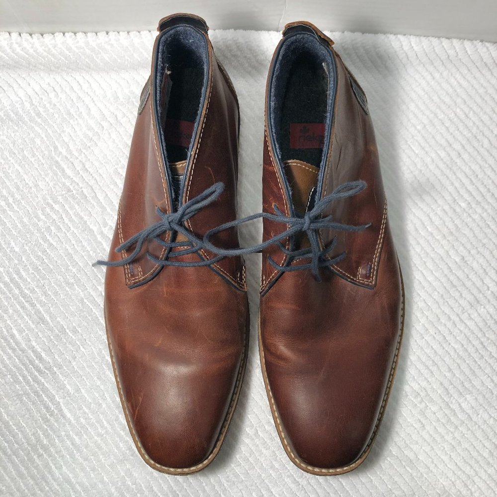 Rieker men’s dress shoes boots Brown leather size 10.5